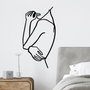Wallity Woman 2 - Accesorio de pared de metal decorativo Negro